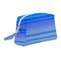 Blue Purple Color Stripes Ombre Wristlet Pouch Bag (Medium) View1