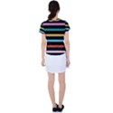 Colorful Mime Black Stripes Women s Sports Top View2