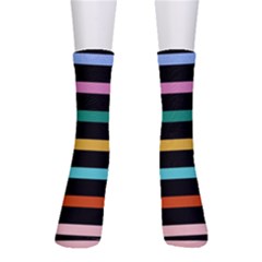 Colorful Mime Black Stripes Men s Crew Socks