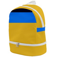 Bright Yellow With Blue Zip Bottom Backpack