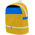 Bright Yellow With Blue Zip Bottom Backpack View1