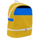 Bright Yellow With Blue Zip Bottom Backpack View2