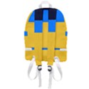 Bright Yellow With Blue Zip Bottom Backpack View3