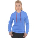 True Cornflower Blue Color Women s Overhead Hoodie View1