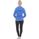 True Cornflower Blue Color Women s Overhead Hoodie View2
