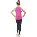 Hot Hollywood Pink Color Kids  Sleeveless Polo Tee View2