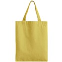 True Lemon Yellow Color Zipper Classic Tote Bag View1