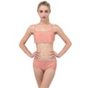 True Peach Color Layered Top Bikini Set View1