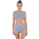 Faded Denim Blue Texture Bandaged Up Bikini Set  View1