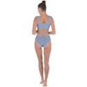 Faded Denim Blue Texture Bandaged Up Bikini Set  View2