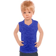 Cobalt Blue Color Texture Kids  Sport Tank Top