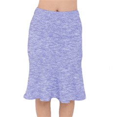 Light Purple Color Textured Short Mermaid Skirt
