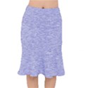 Light Purple Color Textured Short Mermaid Skirt View1