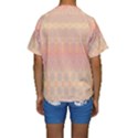 Boho Soft Peach Pattern Kids  Short Sleeve Swimwear View2