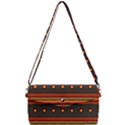 Boho Orange Tribal Pattern Removable Strap Clutch Bag View1