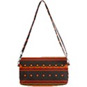 Boho Orange Tribal Pattern Removable Strap Clutch Bag View2