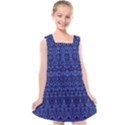Boho Navy Blue  Kids  Cross Back Dress View1