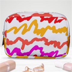 Multicolored Scribble Abstract Pattern Make Up Pouch (small)