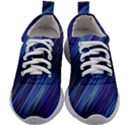 Indigo and Black Stripes Kids Athletic Shoes View1