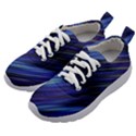 Indigo and Black Stripes Kids Athletic Shoes View2