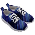 Indigo and Black Stripes Kids Athletic Shoes View3