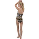 Boho Black White Yellow Go with the Flow One Piece Swimsuit View2