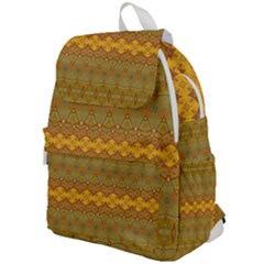 Boho Old Gold Pattern Top Flap Backpack by SpinnyChairDesigns