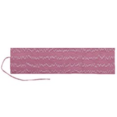 Boho Pink Stripes Roll Up Canvas Pencil Holder (l) by SpinnyChairDesigns