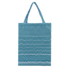 Boho Teal Stripes Classic Tote Bag by SpinnyChairDesigns