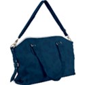 Indigo Dye Blue Butterfly Pattern Canvas Crossbody Bag View1