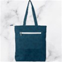 Indigo Dye Blue Butterfly Pattern Double Zip Up Tote Bag View2