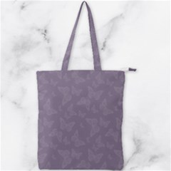Grape Compote Butterfly Print Double Zip Up Tote Bag