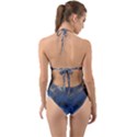 Blue Swirls and Spirals Halter Cut-Out One Piece Swimsuit View2