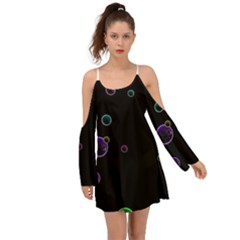 Bubble In Dark Kimono Sleeves Boho Dress