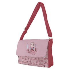 Squid Chef Cartoon Full Print Messenger Bag (m)