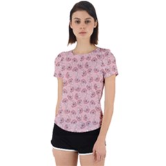 Squid Chef Pattern Back Cut Out Sport Tee