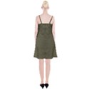 Rustic Green Brown Swirls Spaghetti Strap Velvet Dress View2