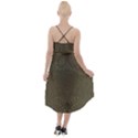 Rustic Green Brown Swirls High-Low Halter Chiffon Dress  View2