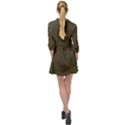 Rustic Green Brown Swirls Mini Skater Shirt Dress View2