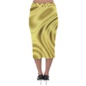 Golden Wave Velvet Midi Pencil Skirt View2