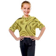 Golden Wave Kids Mock Neck Tee