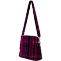 Pink Black Punk Plaid Zipper Messenger Bag View2