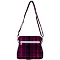 Pink Black Punk Plaid Zipper Messenger Bag View3