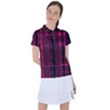 Pink Black Punk Plaid Women s Polo Tee View1