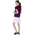 Pink Black Punk Plaid Women s Polo Tee View2