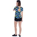 Geometric Hypnotic Shapes Back Circle Cutout Sports Tee View2