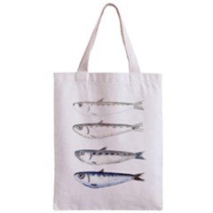 Pencil Fish Sardine Drawing Zipper Classic Tote Bag by HermanTelo