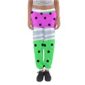 Dots and lines, mixed shapes pattern, colorful abstract design Women s Jogger Sweatpants View1