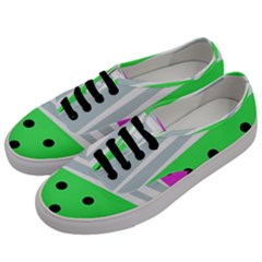 Dots And Lines, Mixed Shapes Pattern, Colorful Abstract Design Men s Classic Low Top Sneakers