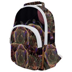 Fractal Geometry Rounded Multi Pocket Backpack by Sparkle